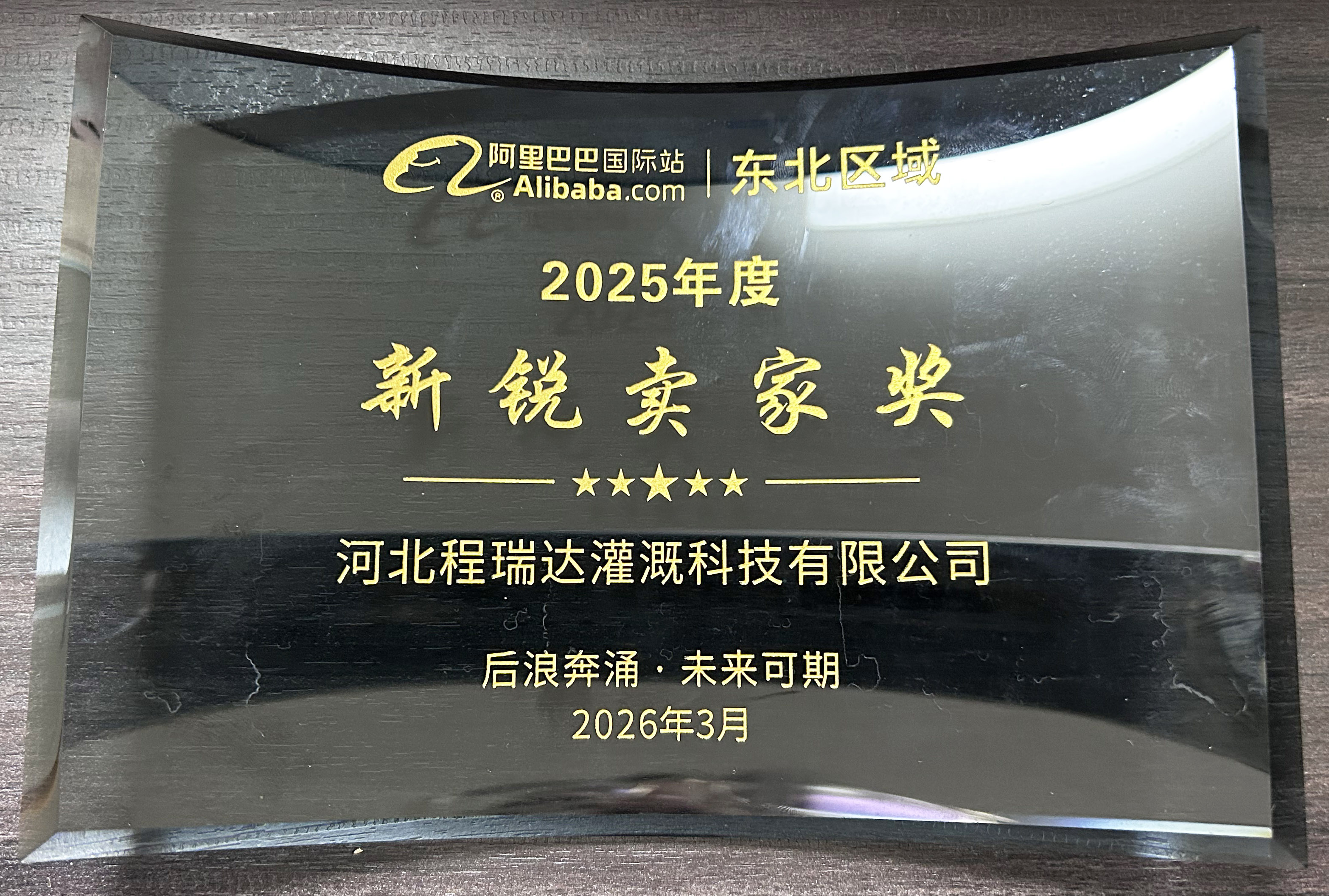 绥化程瑞达灌溉 | 荣获阿里国际站新锐卖家奖